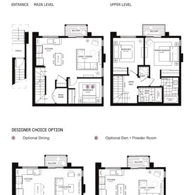 The Nova Corner Upper Residence floor plan — 1,138 sq. ft.