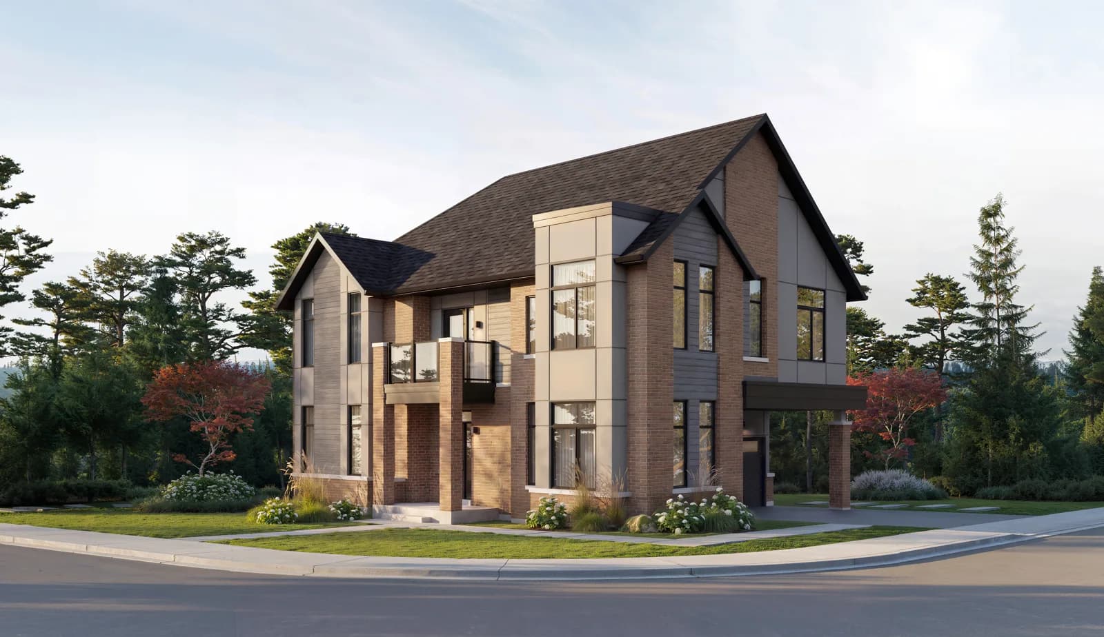 The Starling Corner Elevation B in the Five Oaks 40-foot detached collection